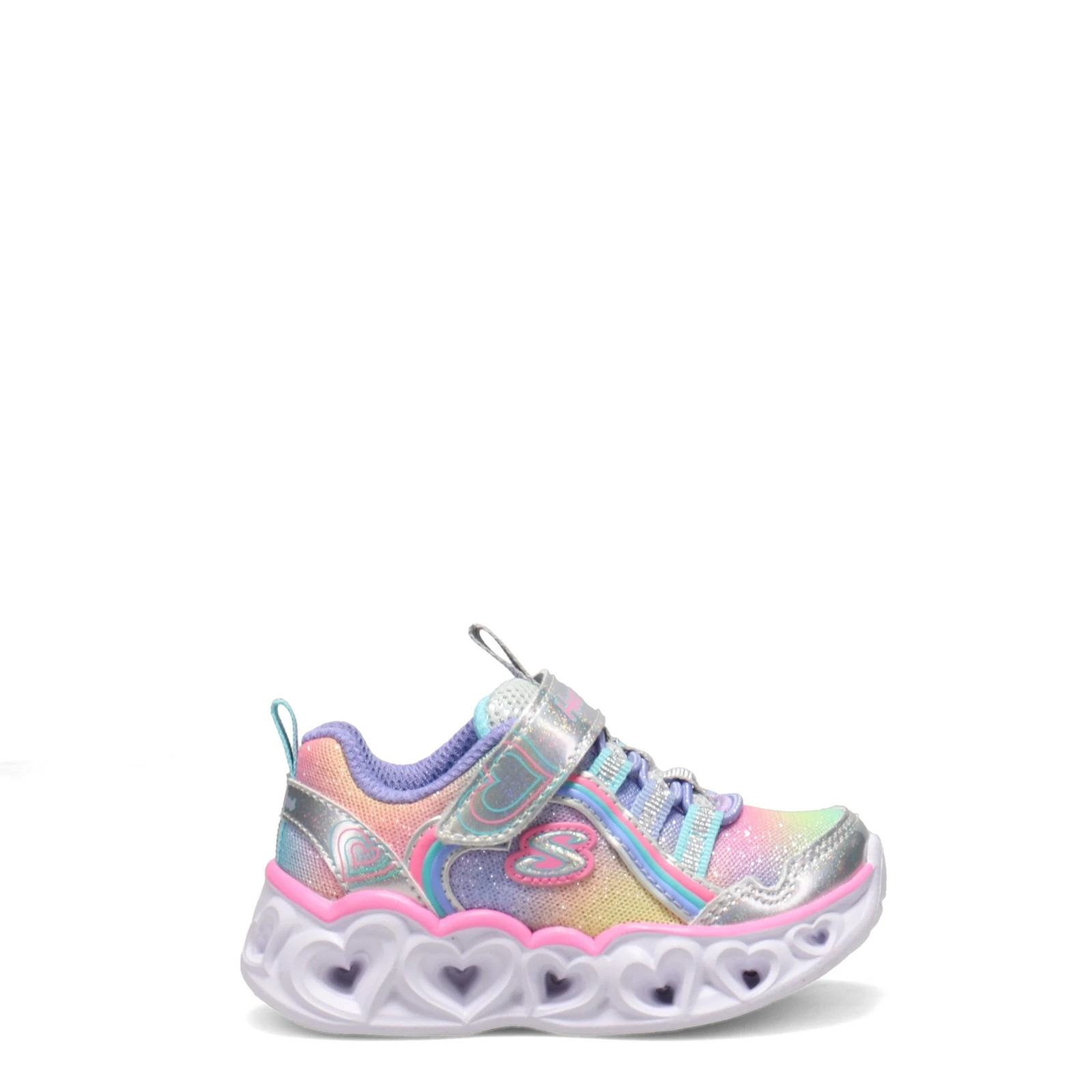 Girl's Skechers, S Lights: Heart Lights - Rainbow Lux Sneaker - Toddler 2 Girl's Skechers, S Lights: Heart Lights - Rainbow Lux Sneaker - Toddler - Image 2