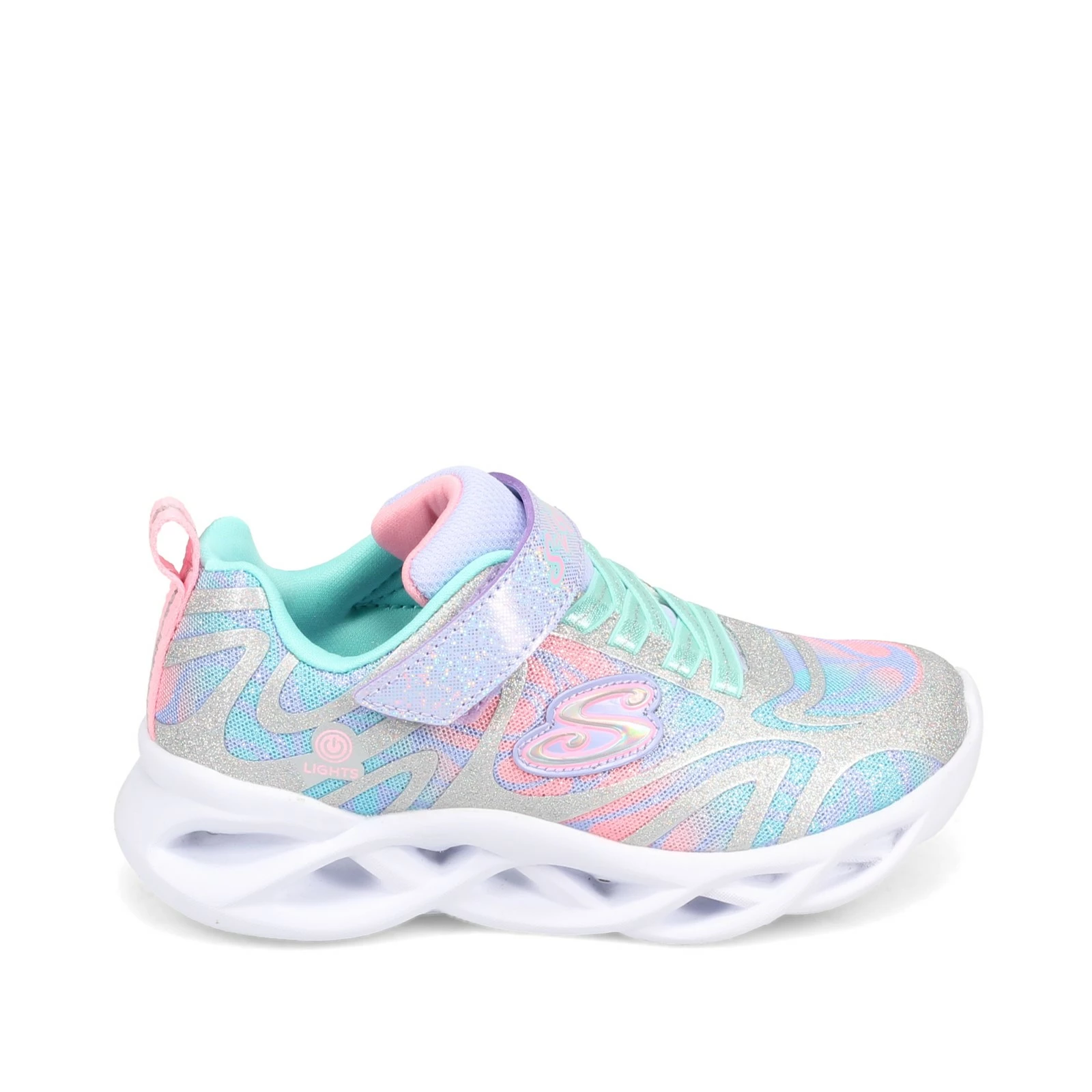 Girl's Skechers, S Lights: Twisty Brights - Dazzle Flash Sneaker - Little Kid 2 Girl's Skechers, S Lights: Twisty Brights - Dazzle Flash Sneaker - Little Kid - Image 2