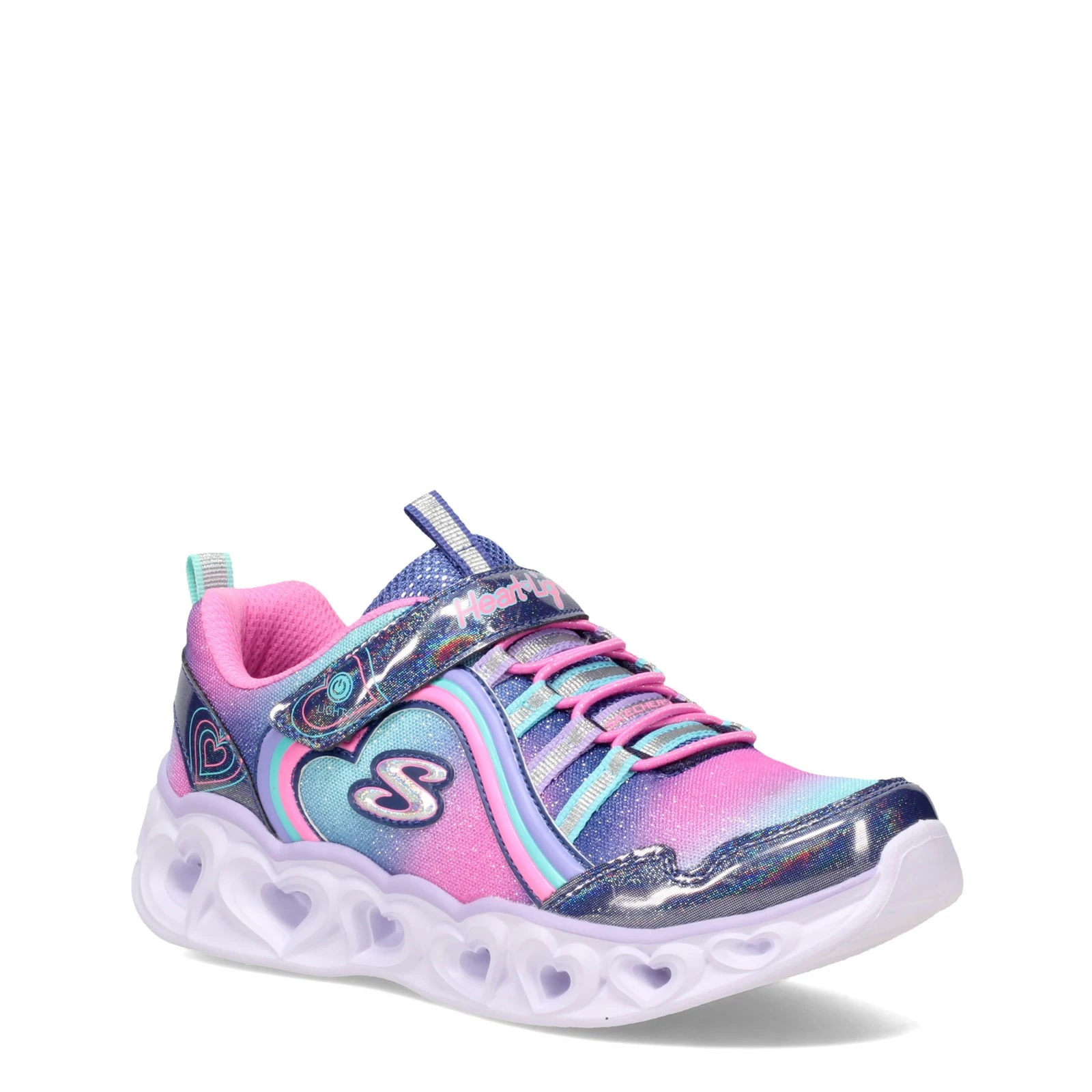 Girl's Skechers, S Lights: Heart Lights - Rainbow Lux Sneaker - Little Kid 1 Girl's Skechers, S Lights: Heart Lights - Rainbow Lux Sneaker - Little Kid