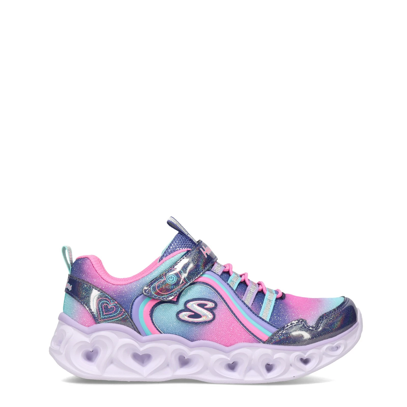 Girl's Skechers, S Lights: Heart Lights - Rainbow Lux Sneaker - Little Kid 2 Girl's Skechers, S Lights: Heart Lights - Rainbow Lux Sneaker - Little Kid - Image 2