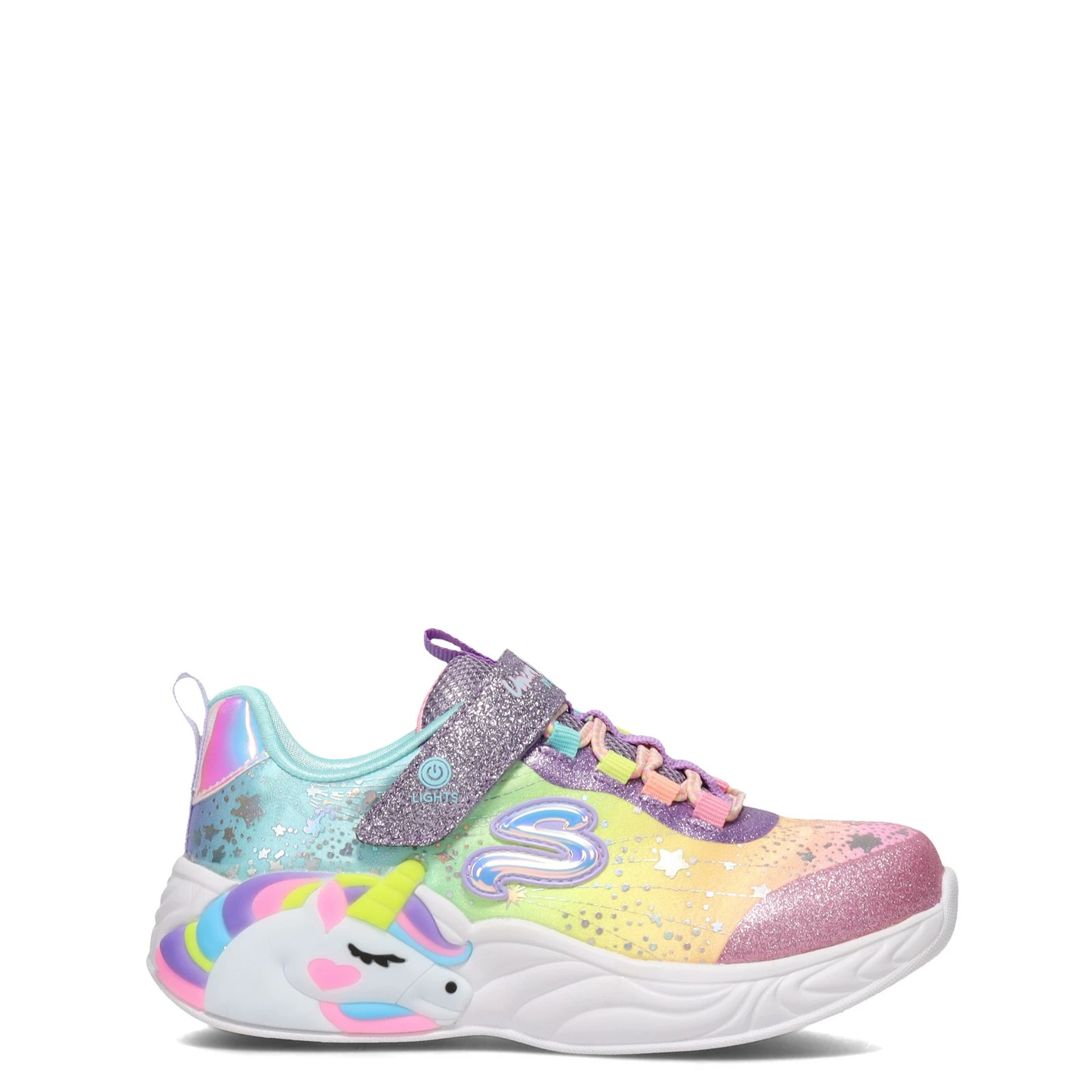 Girl's Skechers, S Lights: Unicorn Dreams Sneaker - Little Kid 2 Girl's Skechers, S Lights: Unicorn Dreams Sneaker - Little Kid - Image 2
