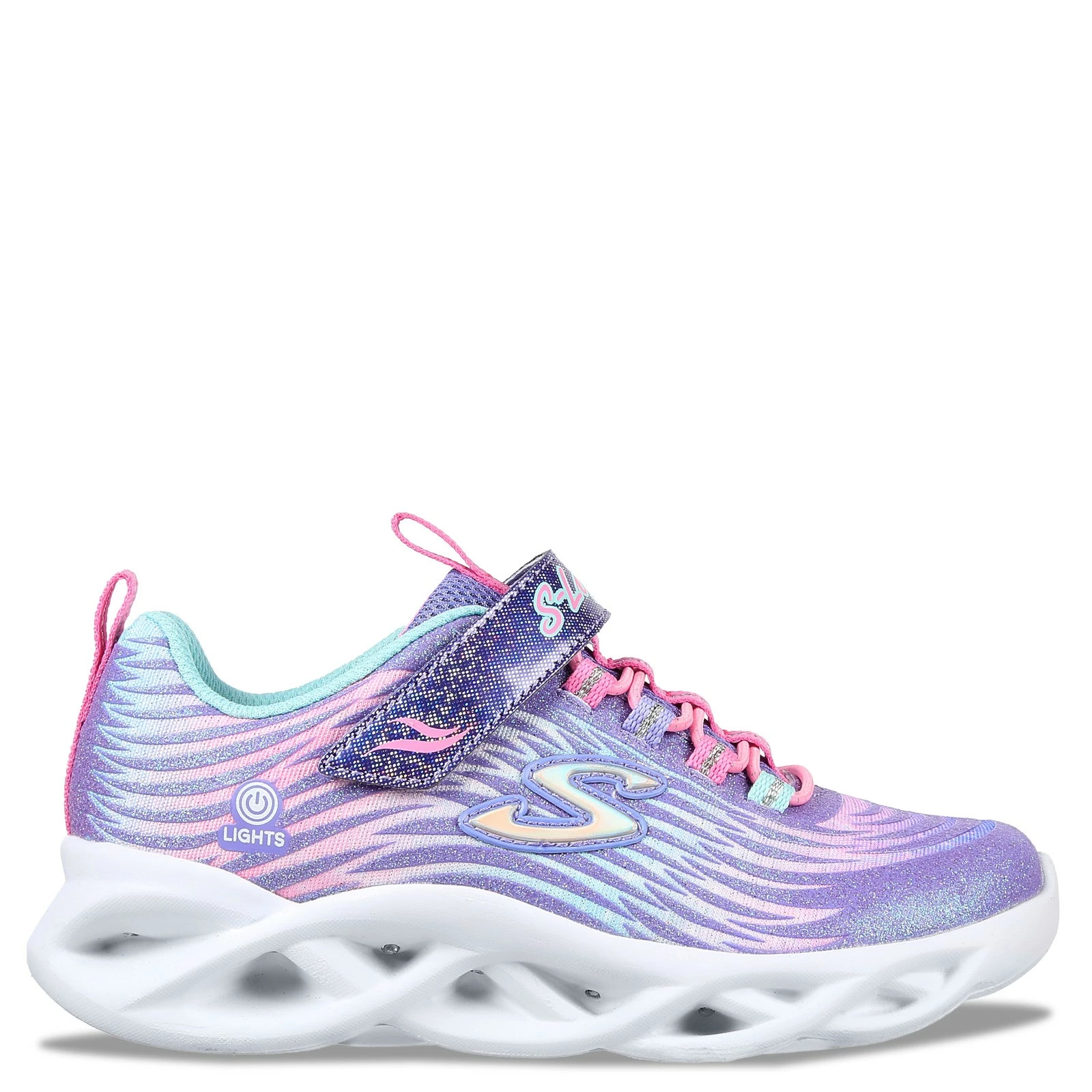 Girl's Skechers, S Lights: Twisty Brights - Mystical Bliss Sneaker - Little Kid 2 Girl's Skechers, S Lights: Twisty Brights - Mystical Bliss Sneaker - Little Kid - Image 2